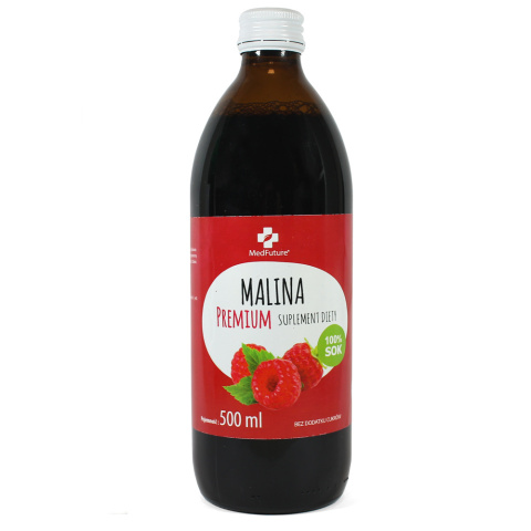 Sok z owoców malin naturalny bez cukru 500 ml sklep internetowy Pharmashop24 pl